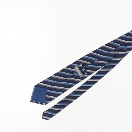 Michaelis Men's Blue Silk Striped Tie - Excellent Condition