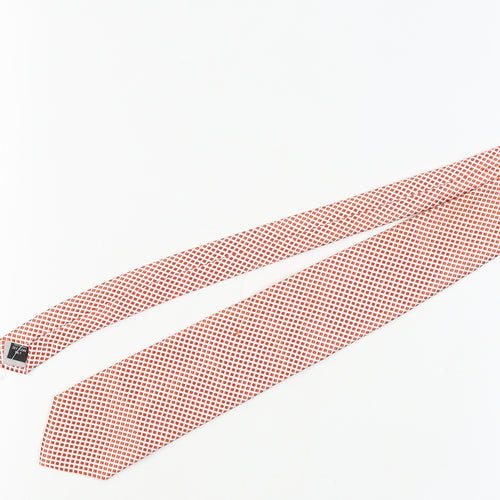 Smith & Rutherford Men's Orange Geometric Silk Tie