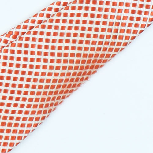Smith & Rutherford Men's Orange Geometric Silk Tie