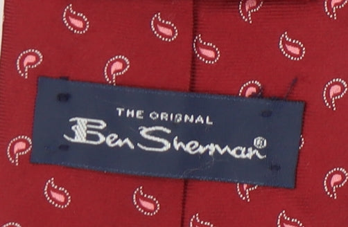 Ben Sherman Men's Red Silk Paisley Tie