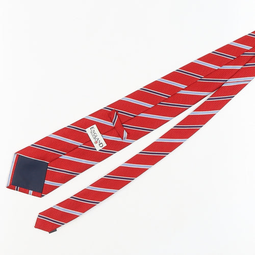 Marks & Spencer Men's Red Striped Silk Tie