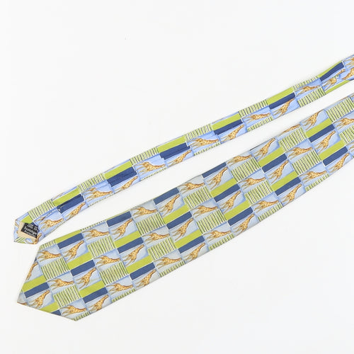 Men's Multicoloured Silk Animal Print Tie  One Size