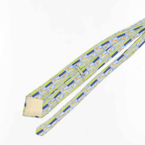 Men's Multicoloured Silk Animal Print Tie  One Size
