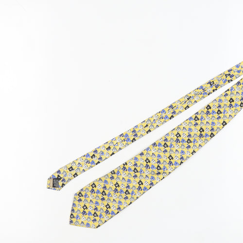 Tie Rack Men's Yellow Rugby Silk Tie - Vintage 90s Sports