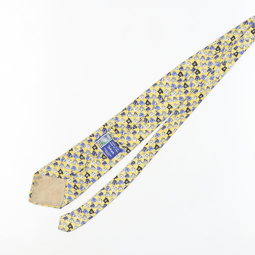 Tie Rack Men's Yellow Rugby Silk Tie - Vintage 90s Sports