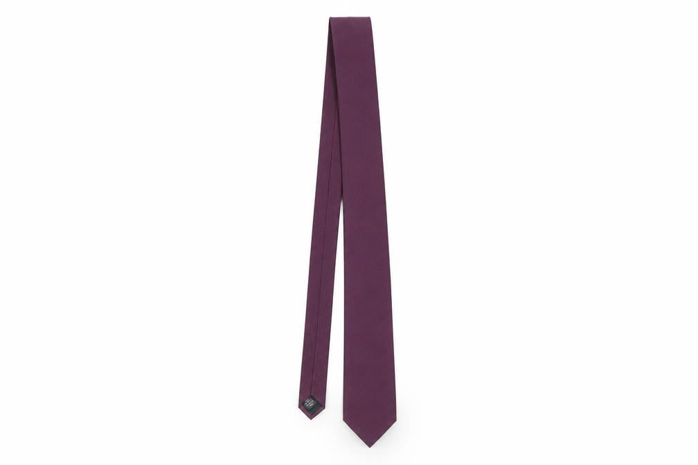 Front view of Thomas Nash Men's Purple Geometric Tie
