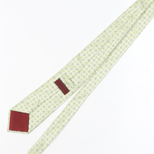 Lorenzo Cana Men's Green Geometric Silk Tie