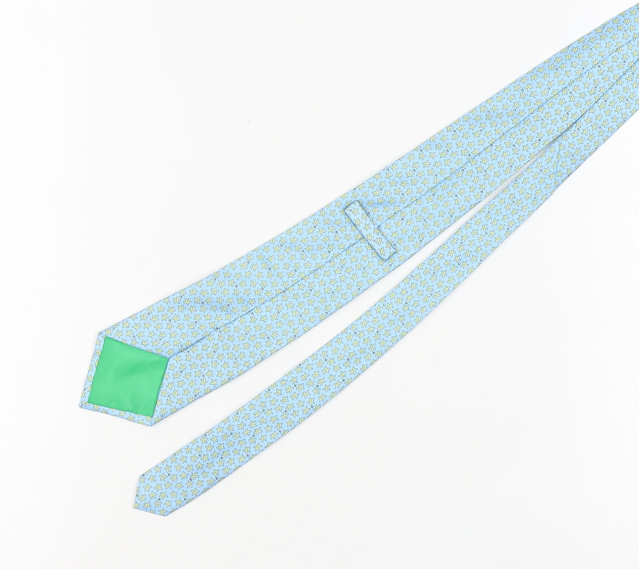 Marks and Spencer Men's Blue Silk Animal Print Tie