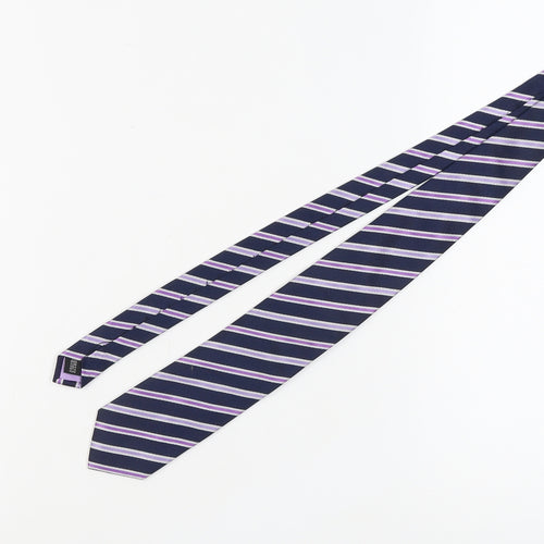 Berwin & Berwin Men's Blue Striped Silk Tie