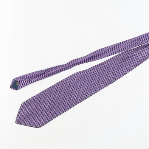 Daniel Hechter Men's Purple Silk Geometric Tie