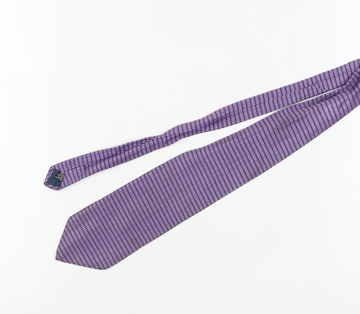 Daniel Hechter Men's Purple Silk Geometric Tie