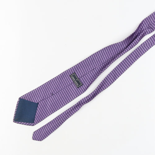 Daniel Hechter Men's Purple Silk Geometric Tie