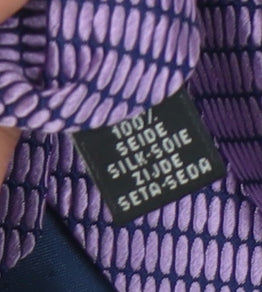 Daniel Hechter Men's Purple Silk Geometric Tie