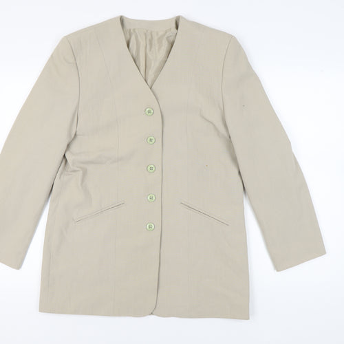 Brantwix Women’s Beige Five-Button Jacket Size 12