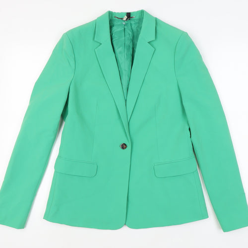 Topshop Women's Green Blazer UK 12