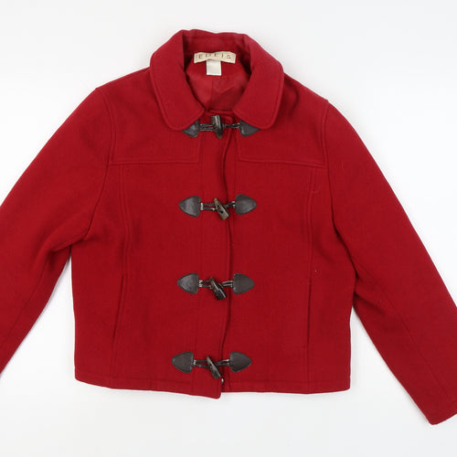Edeis Women's Red Toggle Coat Size 16