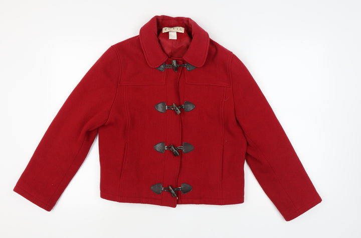 Edeis Women's Red Toggle Coat Size 16