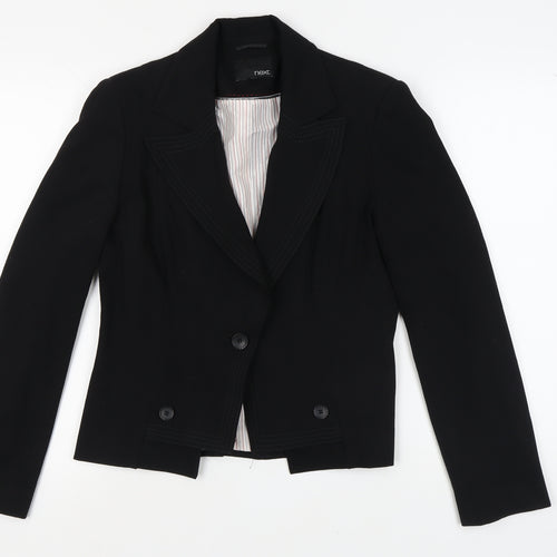 Next Women's Black Blazer, Size 12, Lined, Two-Button