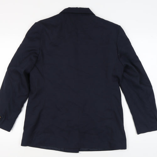 Amari Women's Blue Double-Breasted Suit Jacket Size 14