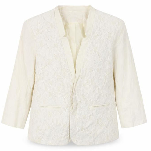 Bonmarché Women Ivory Blazer, Size 16, Lace, 3/4 Sleeve