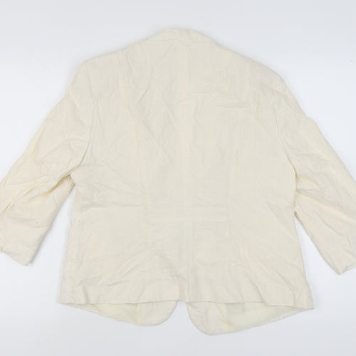 Bonmarché Women Ivory Blazer, Size 16, Lace, 3/4 Sleeve