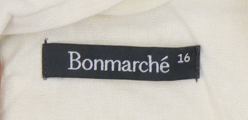 Bonmarché Women Ivory Blazer, Size 16, Lace, 3/4 Sleeve