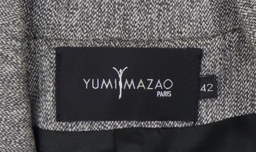 Yumi Mazao Women's Grey Tweed Blazer, Size 14