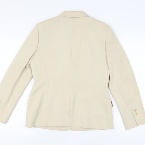 Precis Petite Women's Beige Blazer UK 12 Pinstripe