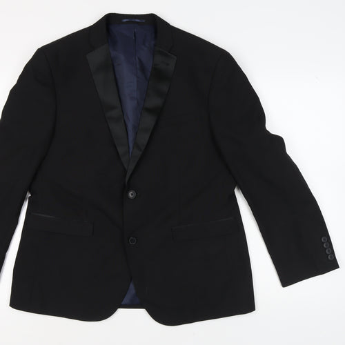 Next Men's Black Tuxedo Jacket 42S Shawl Lapel