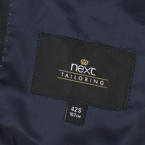 Next Men's Black Tuxedo Jacket 42S Shawl Lapel