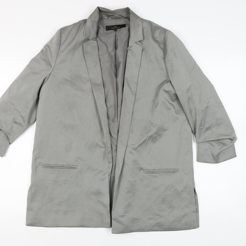 Next Women's Grey Blazer, Size 14, Mid-Length