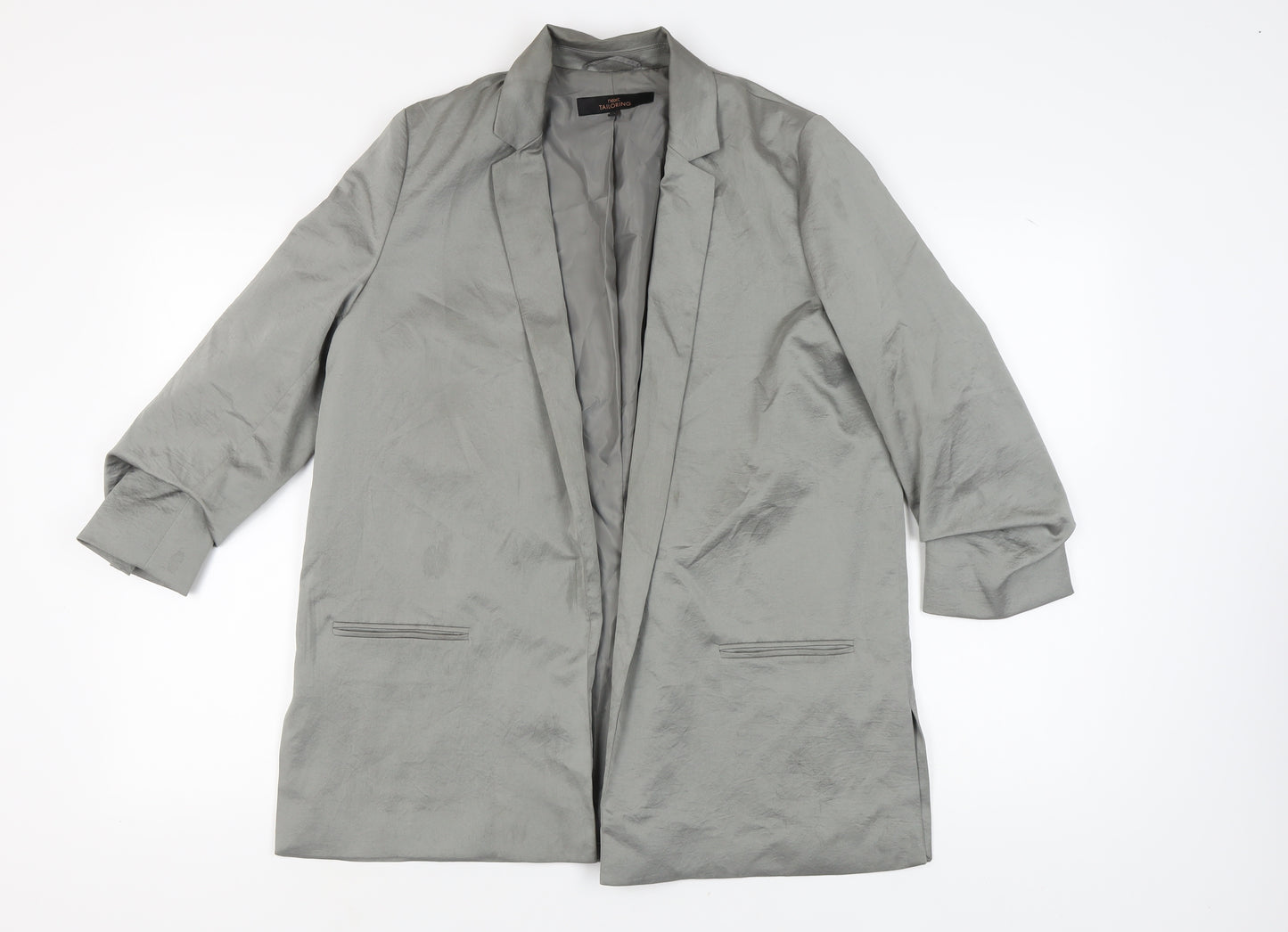 Next Women's Grey Blazer, Size 14, Mid-Length