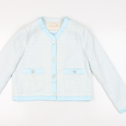 Capsule Women's Blue Suit Jacket M, Bouclé, Casual
