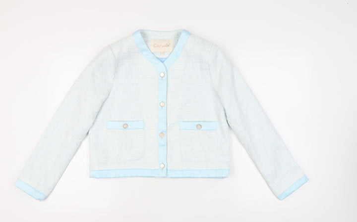 Capsule Women's Blue Suit Jacket M, Bouclé, Casual