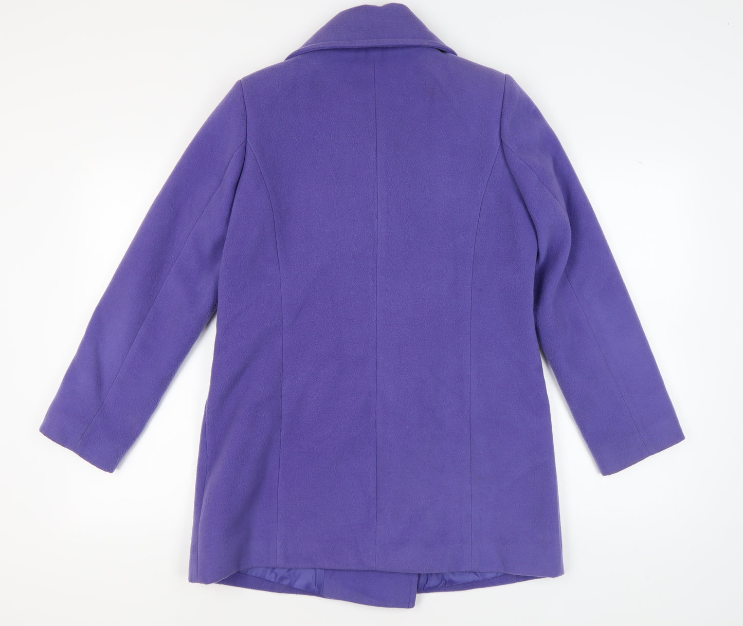 Wardrobe Essentials Women Purple Pea Coat Size 12