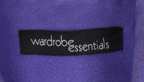 Wardrobe Essentials Women Purple Pea Coat Size 12