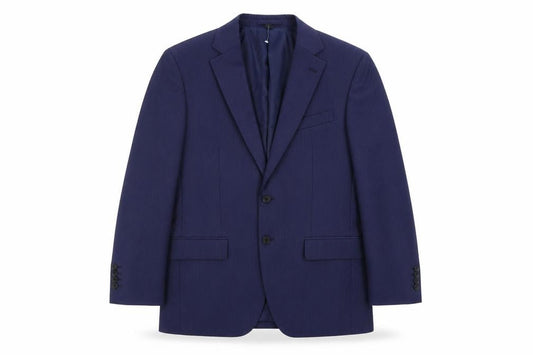 Front view of Marks & Spencer Men's Blue Suit Jacket -, size 40, Short