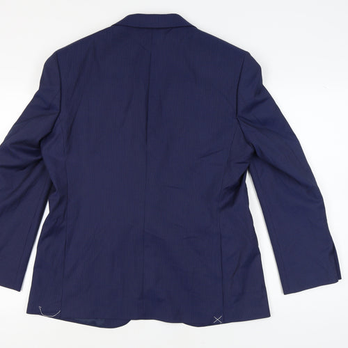 Marks and Spencer Men's Blue Suit Jacket - Size 40 Short