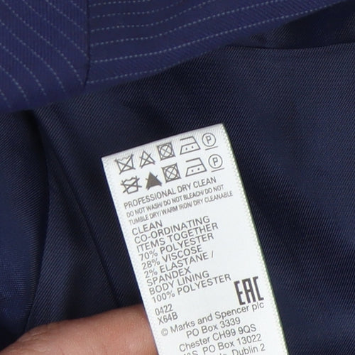 Marks and Spencer Men's Blue Suit Jacket - Size 40 Short