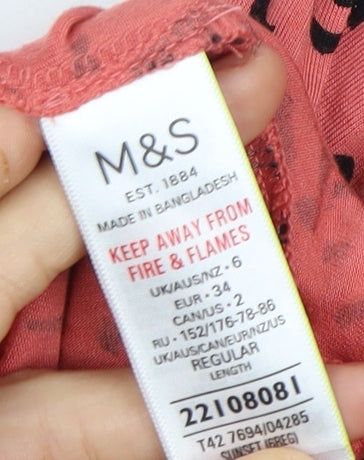 Marks and Spencer Women's Multicoloured Long Sleeve Dress