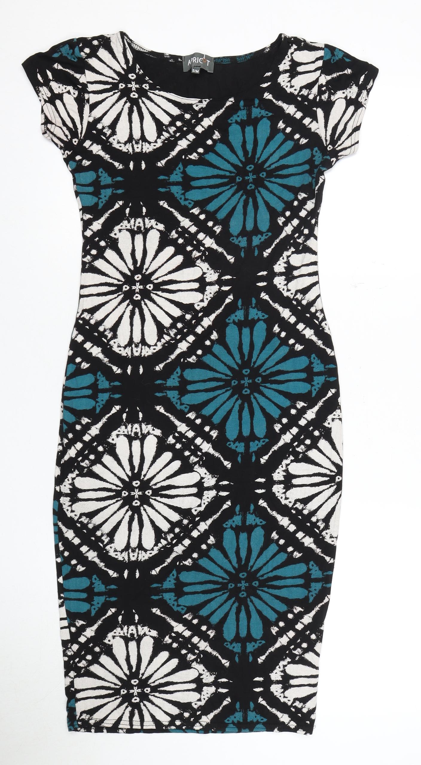 Apricot Women's Multicoloured Geometric Dress S