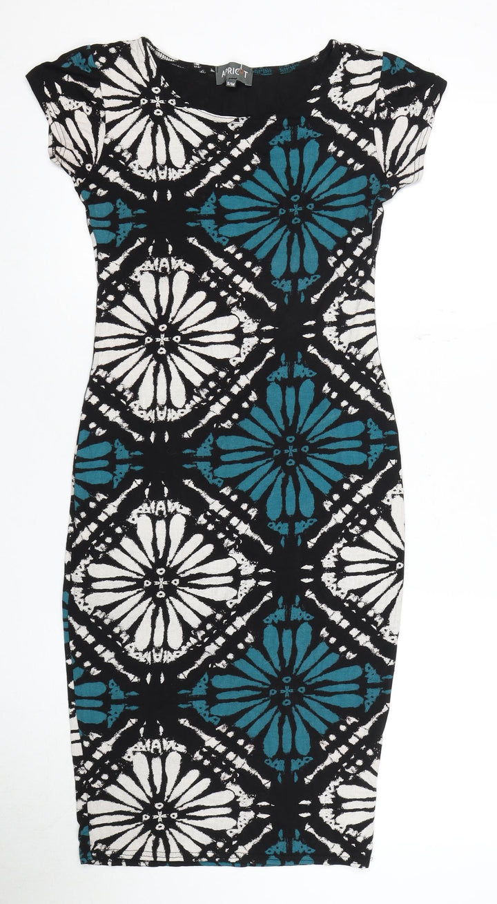 Apricot Women's Multicoloured Geometric Dress S
