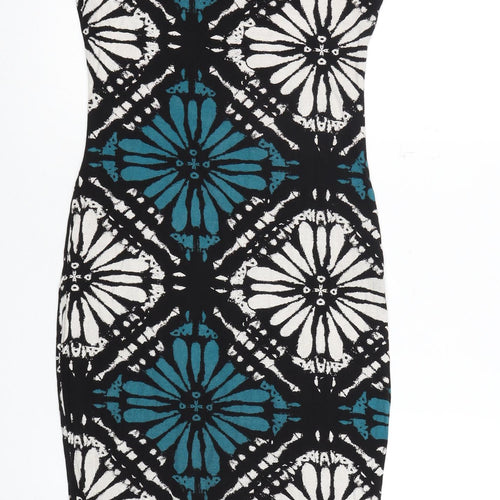 Apricot Women's Multicoloured Geometric Dress S