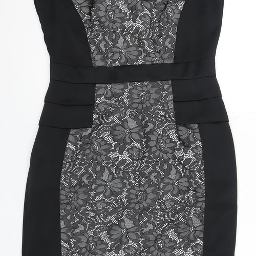 Roman Women’s Black Lace Detail Sheath Dress Size 10
