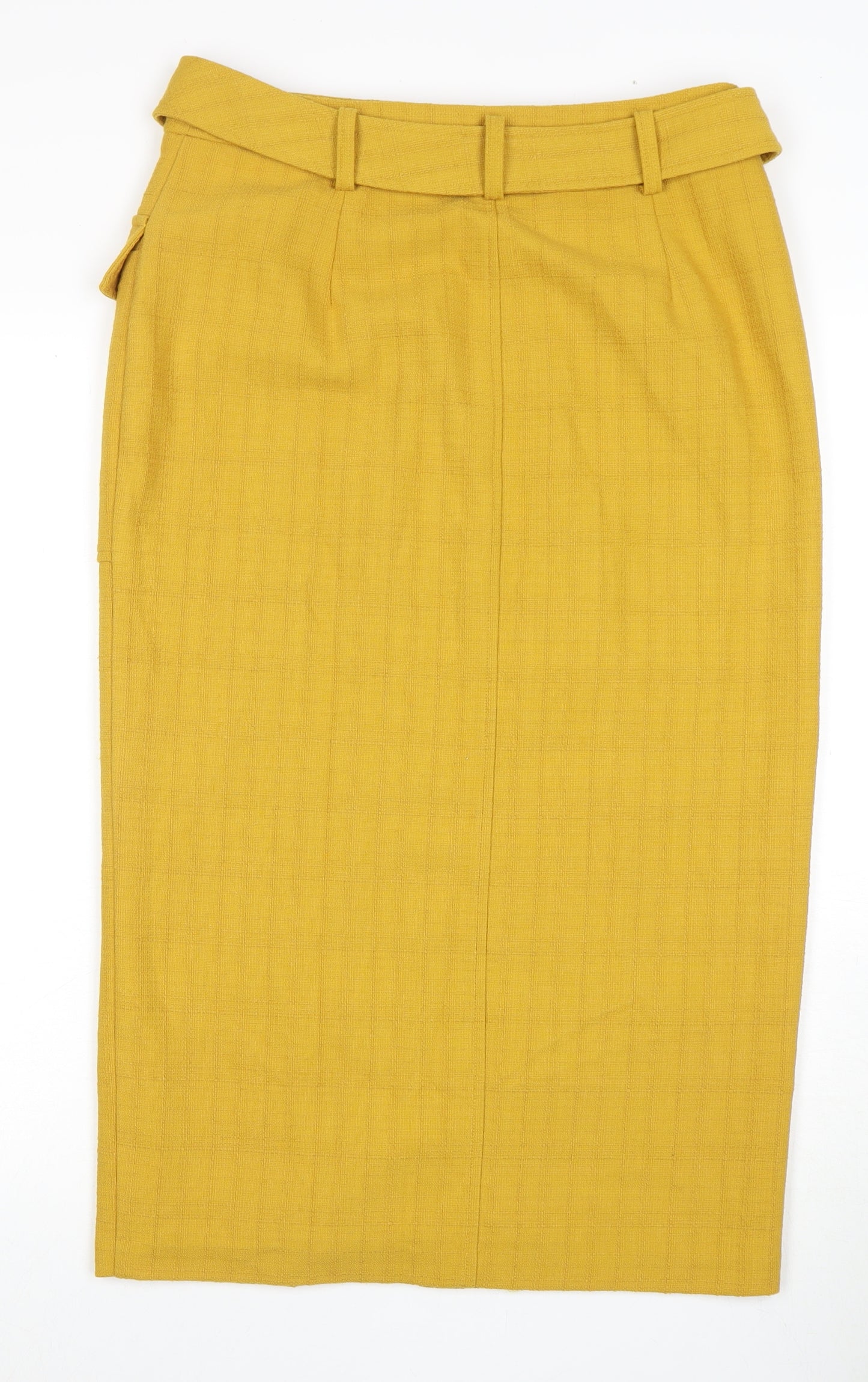 Marks and Spencer Women's Yellow Midi Pencil Skirt Size 12