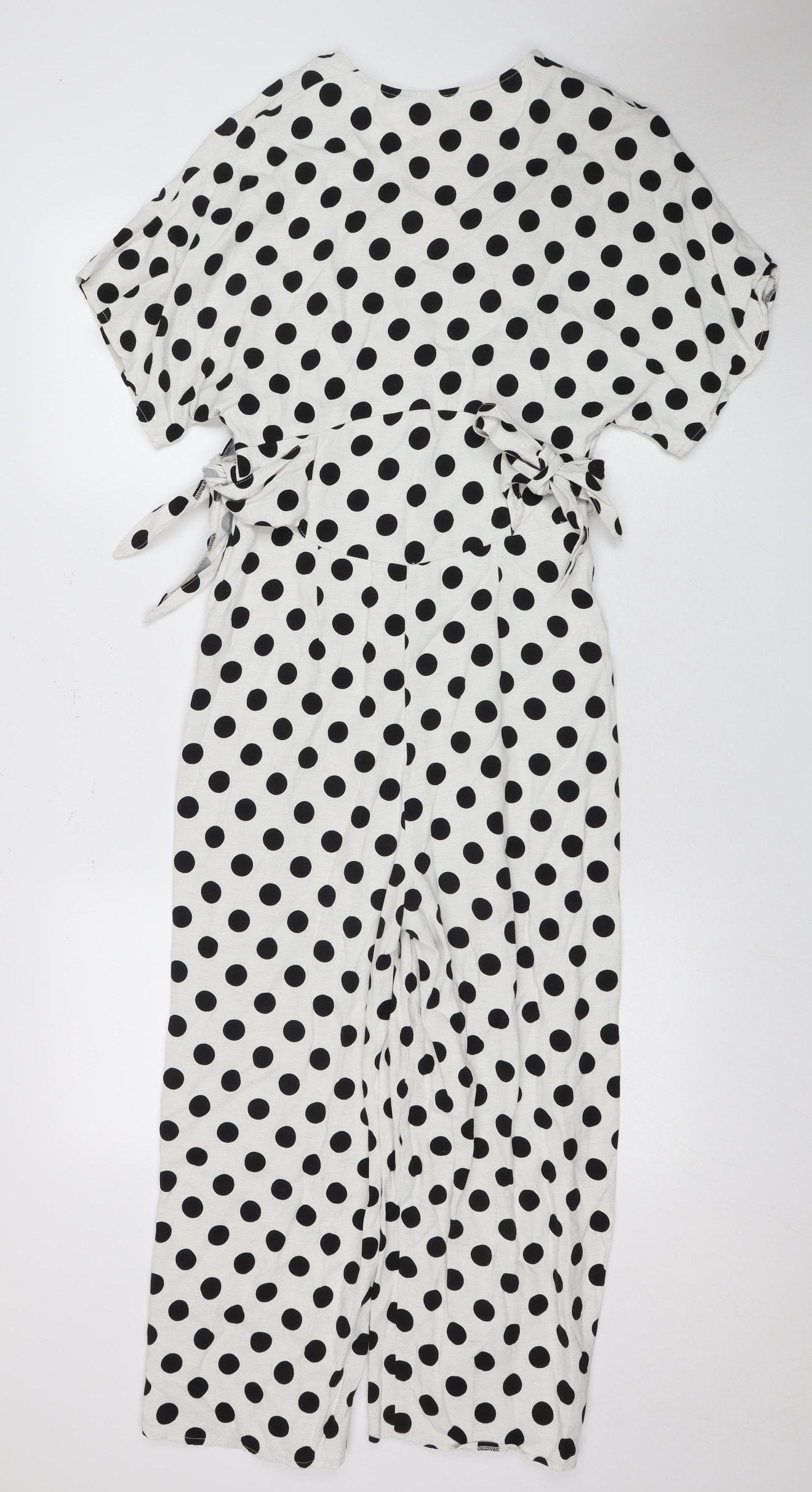 ASOS Women's White Polka Dot Jumpsuit, Size 10 - Summer Chic