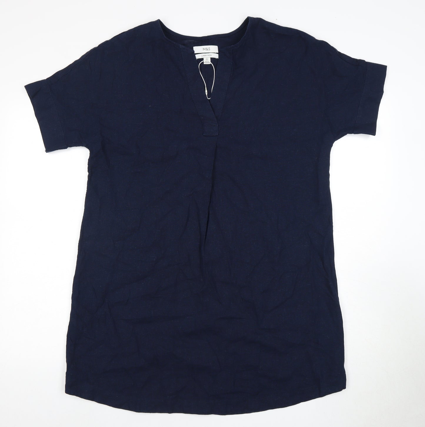 Marks and Spencer Women's Blue Shirt Dress Size 12