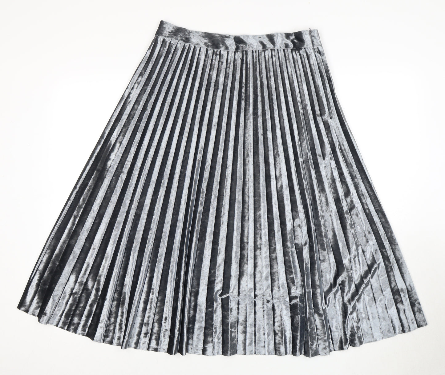 Marks and Spencer Women's Grey Pleated Midi Skirt Size 14