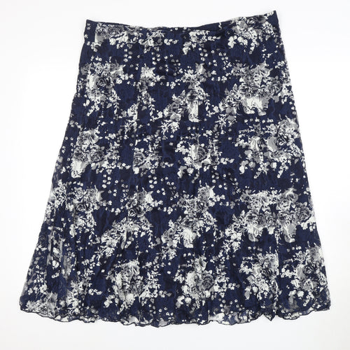 Women's A-Line Floral Skirt in Multicoloured Size 18
