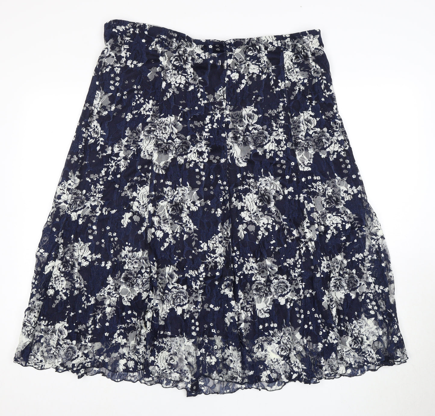 Women's A-Line Floral Skirt in Multicoloured Size 18